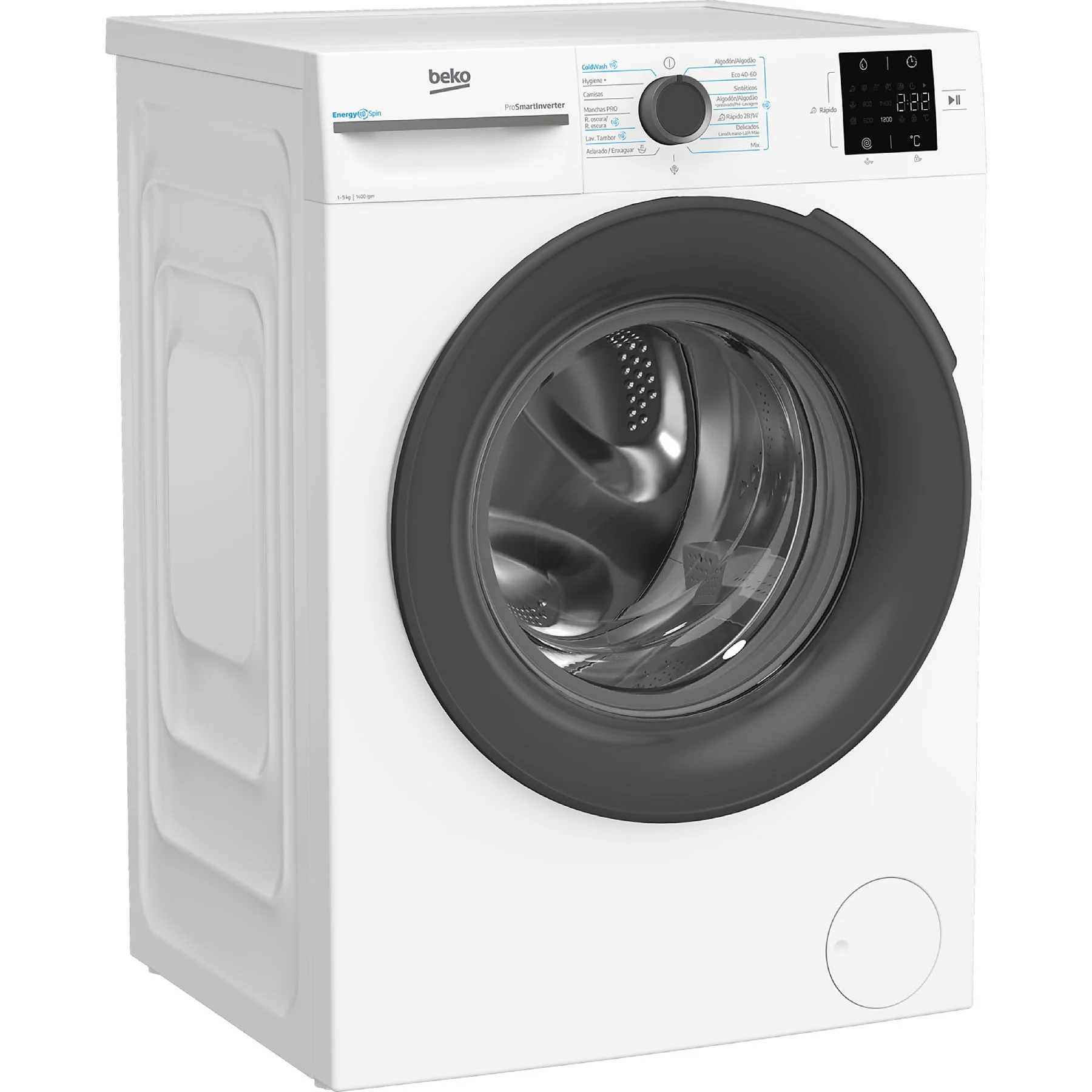 Beko Energy Spin VBM3WFT39413WA Lavadora 9 kg 1400 rpm Motor ProSmart Inverter Blanca - Imagen 2