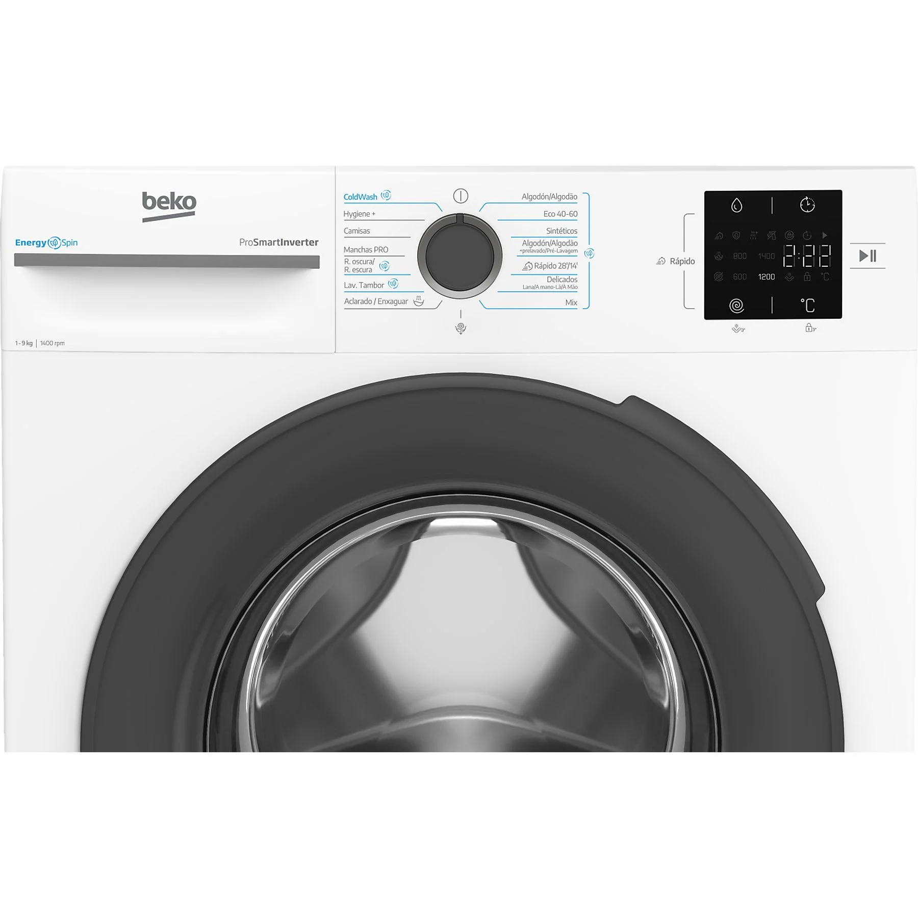 Beko Energy Spin VBM3WFT39413WA Lavadora 9 kg 1400 rpm Motor ProSmart Inverter Blanca - Imagen 3