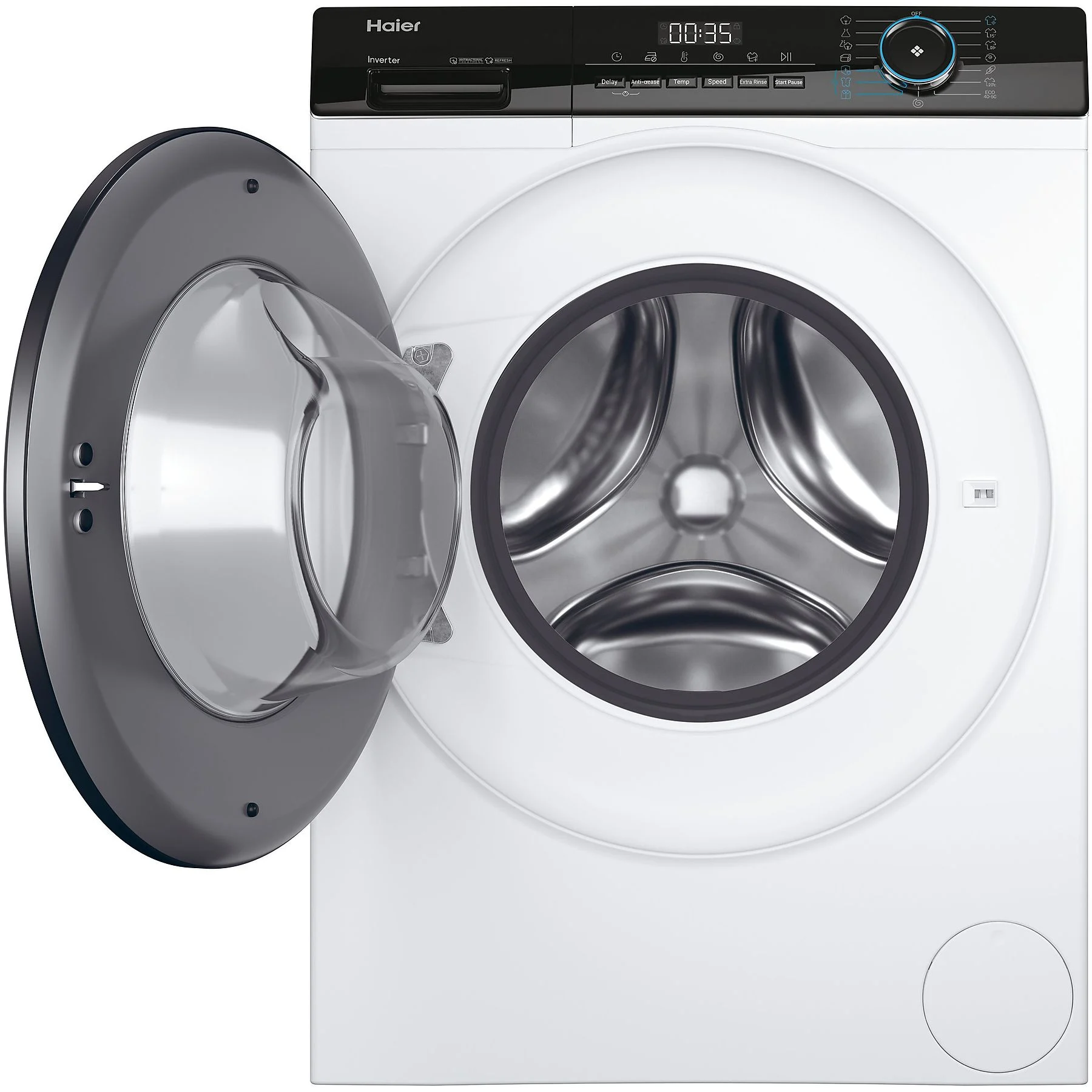 Haier I-Pro Series 3 HW90-BP14939-S Lavadora 9 kg 1400 rpm Motor Inverter Vapor Blanca - Imagen 2
