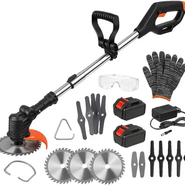 Desbrozadora Eléctrica a Batería 12V 18000 RPM con 2 Baterías y Kit Completo